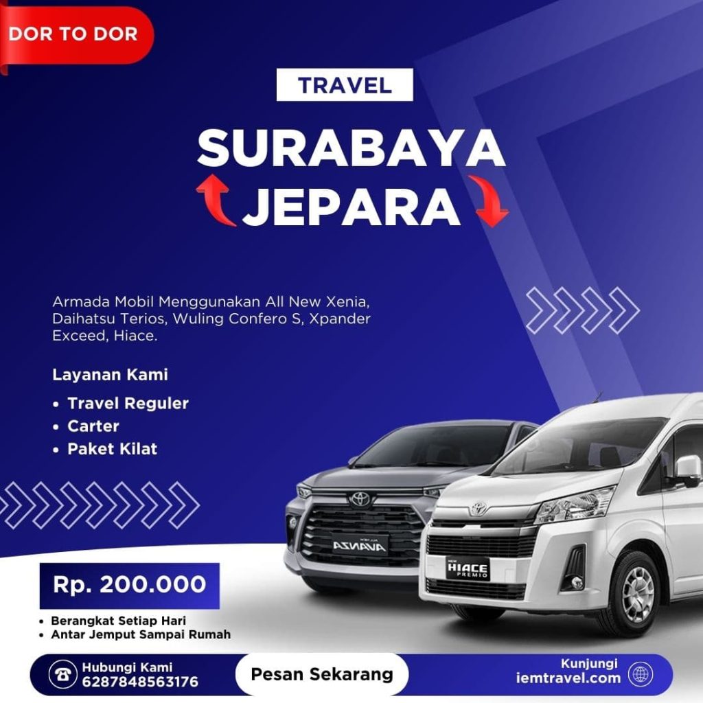 Travel Surabaya Jepara Fasilitas Lengkap