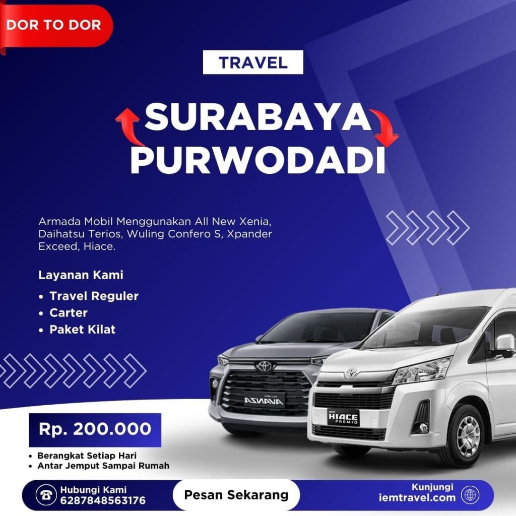Travel Surabaya Purwodadi Antar Jemput Sampe Depan Rumah