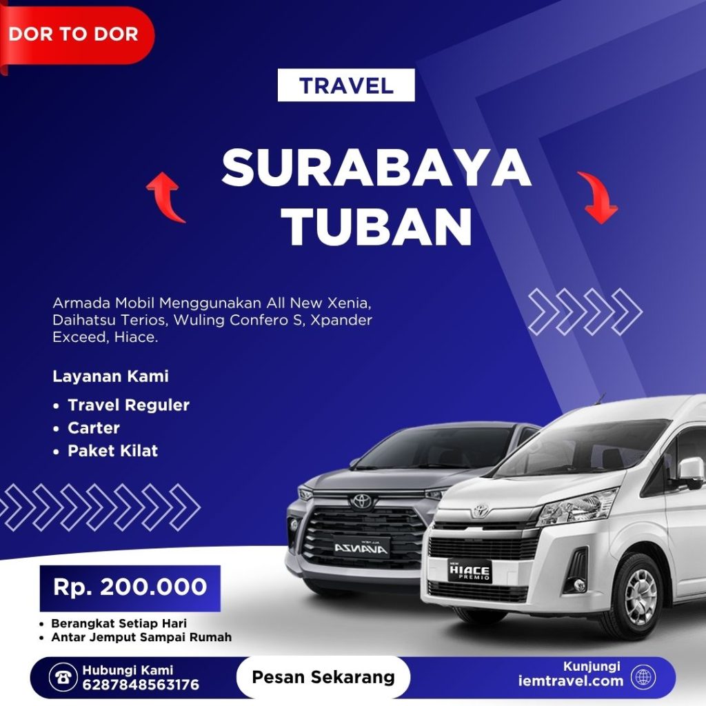 Travel Surabaya Tuban Antar Jemput Sampe Depan Rumah